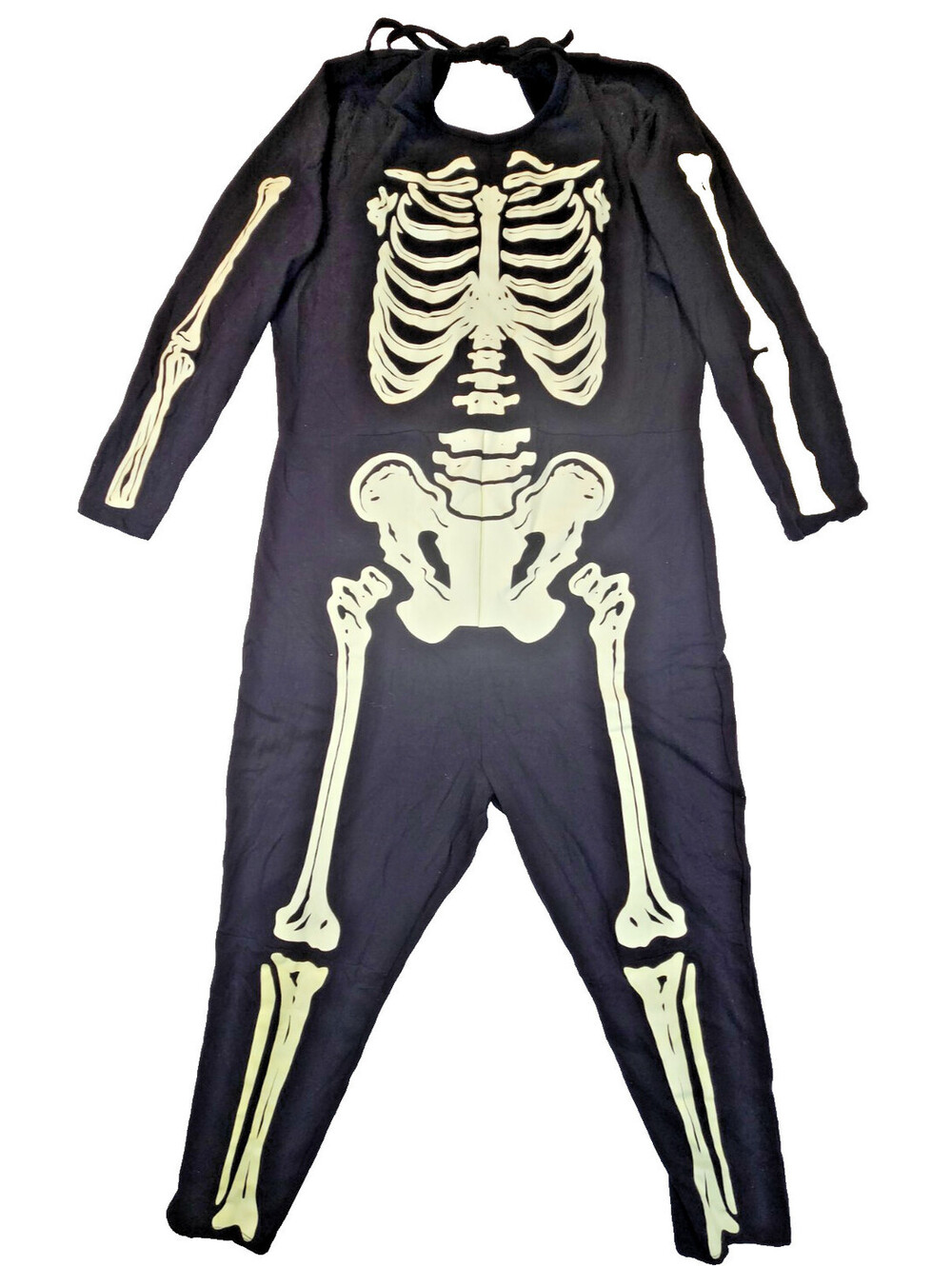 Torrid black long sleeve bodysuit with glow-in-the-dark skeleton on the front
